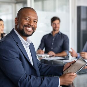 smiling mature businessman