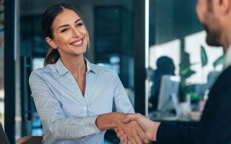 handshake between business people